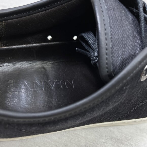 Lanvin Canvas Lace Up Sneakers - Men's Size UK 7 / US 8 - Black - Picture 12 of 14